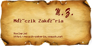Móczik Zakária névjegykártya